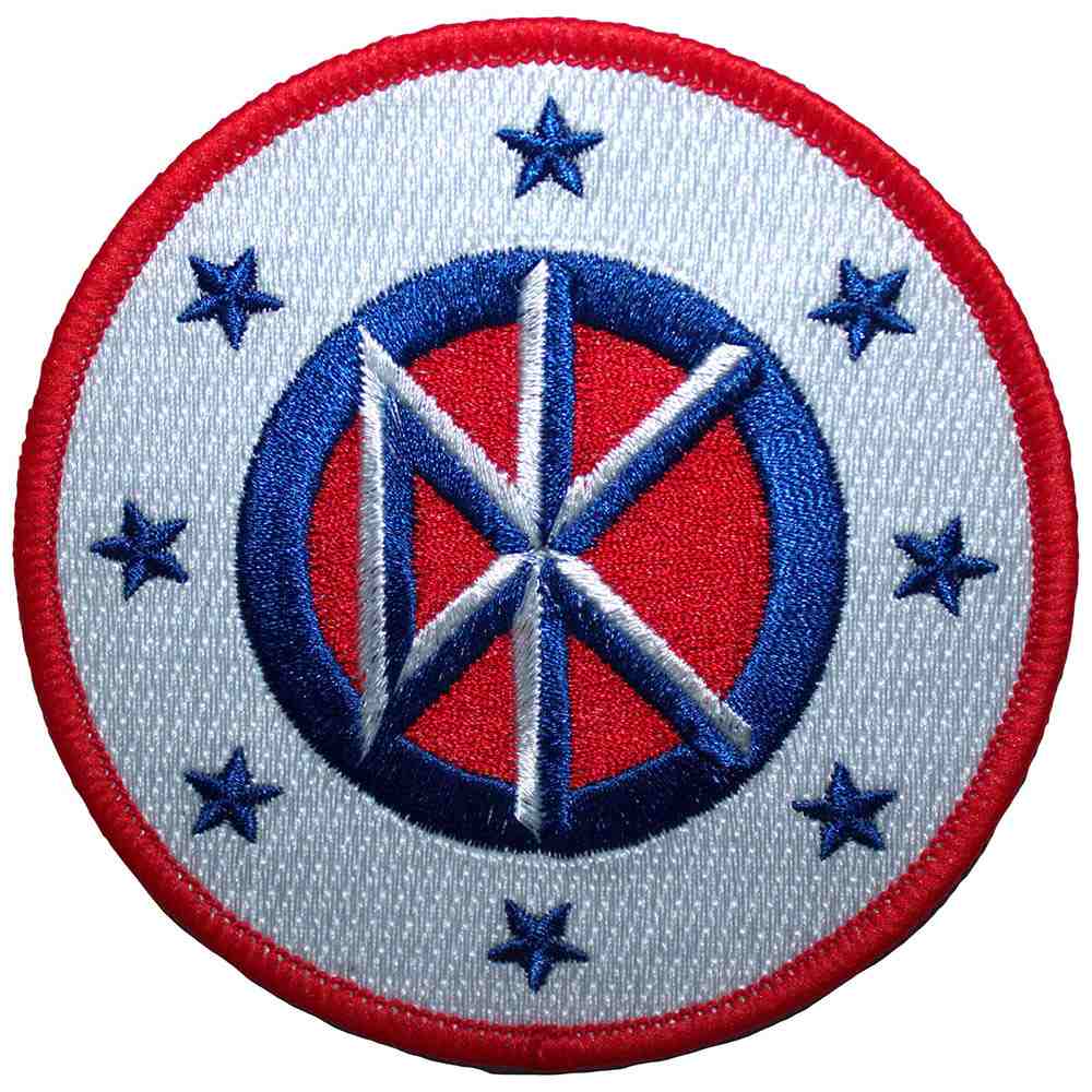 Dead Kennedys - Logo & Stars Patch - Wit/Multicolours